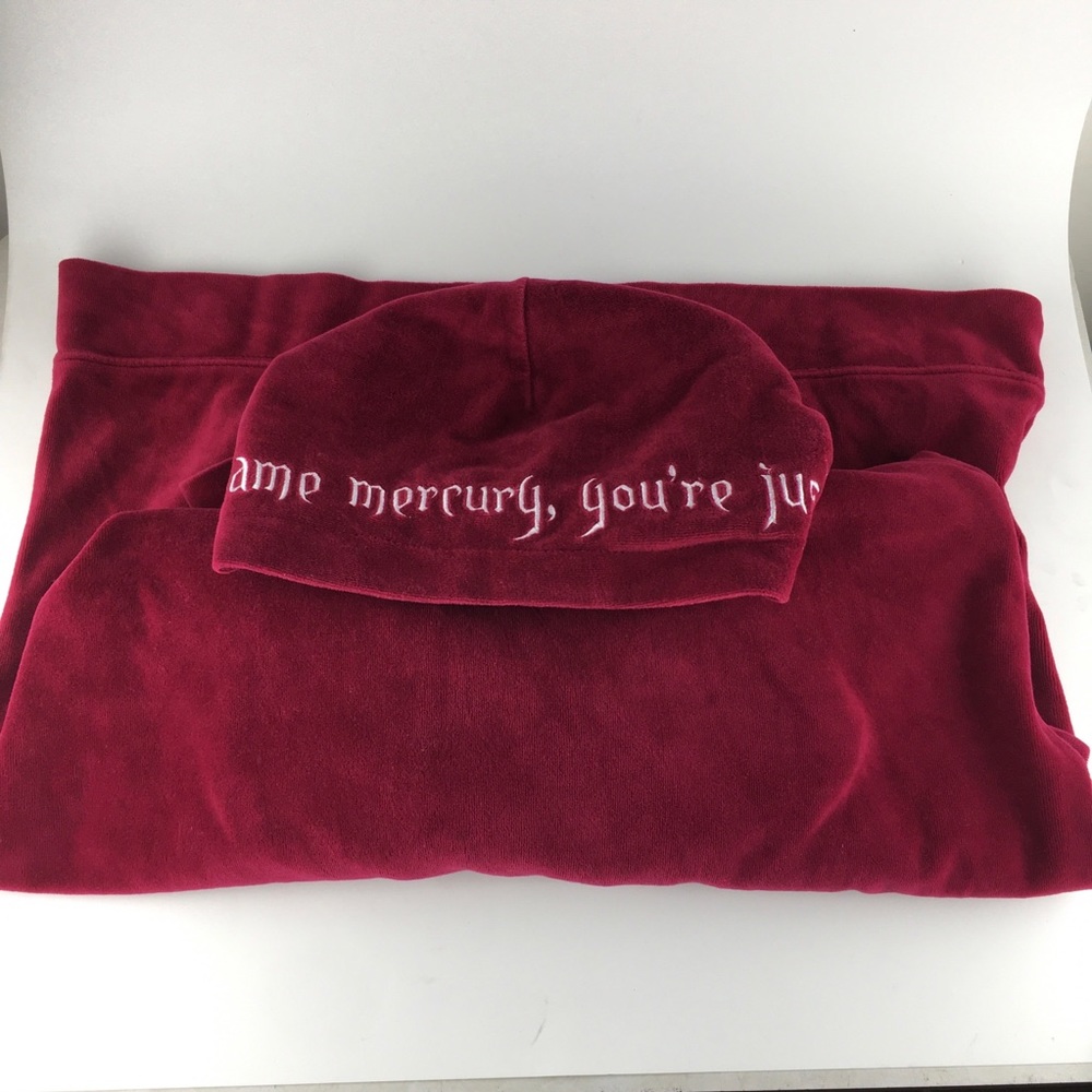 Horoscope Hoodie Don’t Blame Mercury Red Velour